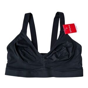 SPANX Unlined Bralette in Very Black, Size XL